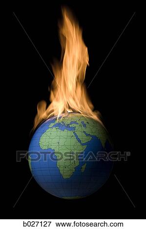 globe on fire View Large Photo Image Stock Photo - globe on fire. Fotosearch