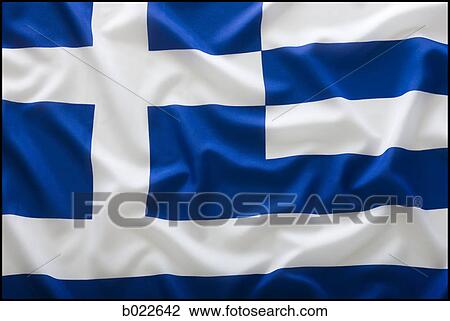 Stock Image - greek flag. Fotosearch