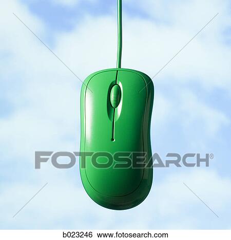 Stock Photograph - green computer mouse. Fotosearch