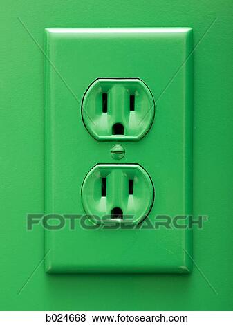green power outlet View Large Photo Image Stock Photo - green power outlet. Fotosearch