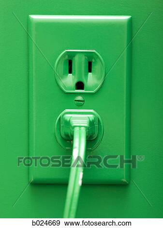 green power outlet View Large Photo Image Stock Photo - green power outlet. Fotosearch