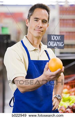 grocery clerk View Large Photo Image Stock Photo - grocery clerk. Fotosearch