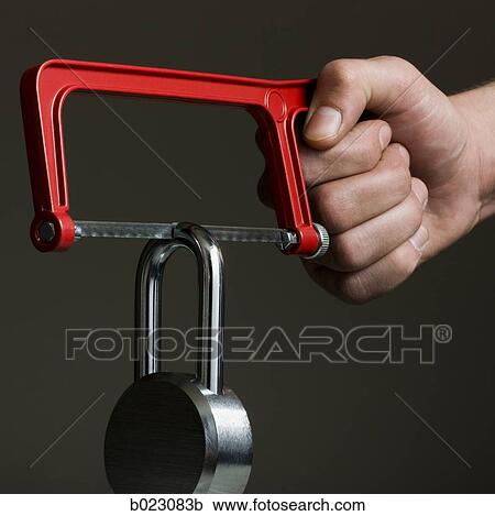 hacksaw cutting a padlock View Large Photo Image Stock Image - hacksaw cutting a padlock. Fotosearch