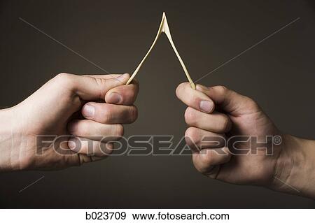 hands breaking a wishbone View Large Photo Image Stock Photo - hands breaking a wishbone. Fotosearch