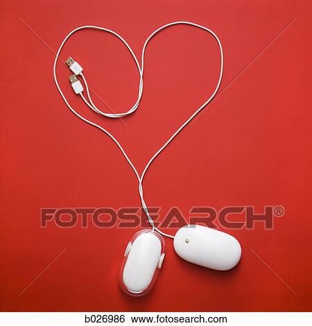 heart shape made out of mouse cables View Large Photo Image Stock Photograph - heart shape made out of mouse cables. Fotosearch