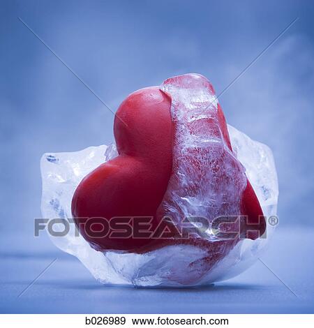 Stock Photo - heart with ice on it. Fotosearch