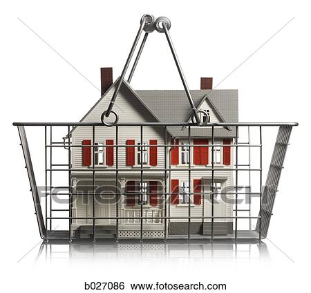 home up for sale in a shopping basket View Large Photo Image Stock Photograph - home up for sale in a shopping basket. Fotosearch