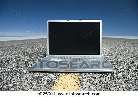 laptop in the middle of the highway View Large Photo Image Stock Image - laptop in the middle of the highway. Fotosearch