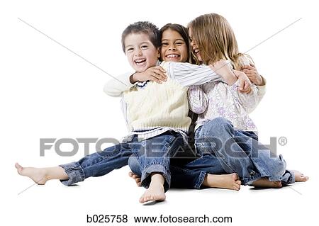 little brother with two sisters View Large Photo Image Stock Photo - little brother with two sisters. Fotosearch