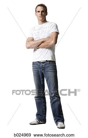 man in blue jeans View Large Photo Image Stock Photo - man in blue jeans. Fotosearch
