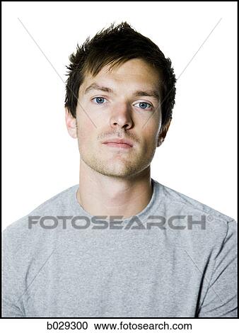 Stock Image - man looking at camera. Fotosearch