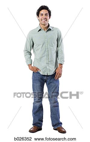Stock Image - man with hand in his pocket. Fotosearch