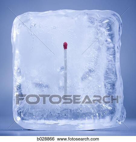 match frozen in a block of ice View Large Photo Image Stock Photograph - match frozen in a block of ice. Fotosearch