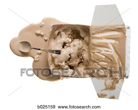 melted ice cream with a spoon in it View Large Photo Image Stock Photo - melted ice cream with a spoon in it. Fotosearch