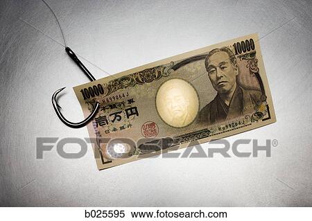 Stock Photography - money on a fish hook. Fotosearch