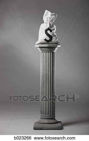 Stock Photograph - money on a pedestal. Fotosearch