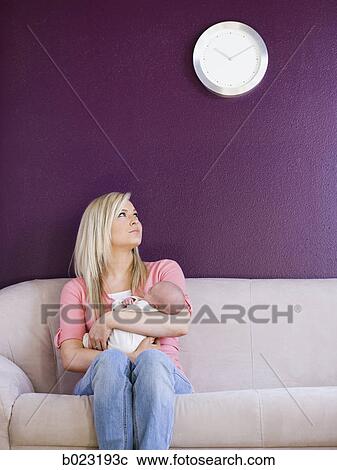 Stock Image - mother and newborn baby. Fotosearch