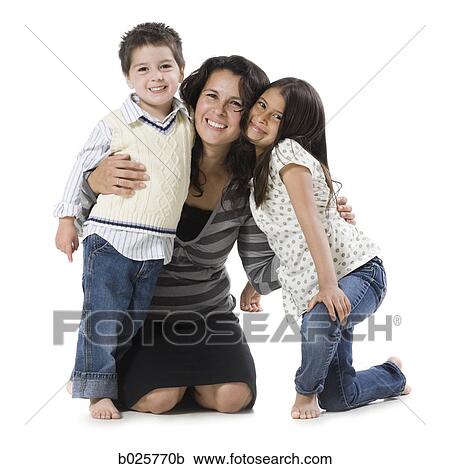 mother and two children View Large Photo Image Stock Image - mother and two children. Fotosearch