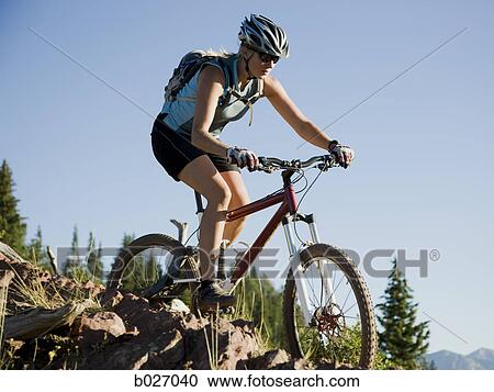 Stock Image - mountain biker. Fotosearch