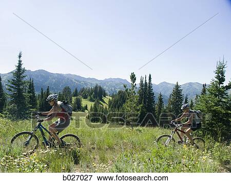 mountain bikers View Large Photo Image Stock Photo - mountain bikers. Fotosearch