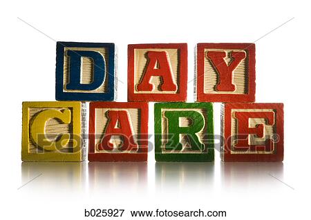 nursery blocks spelling "day care" View Large Photo Image Stock Photo - nursery blocks spelling "day care". Fotosearch