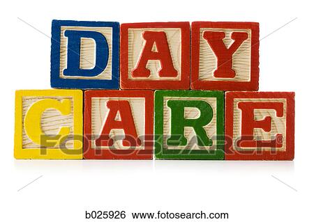 nursery blocks spelling "day care" View Large Photo Image Stock Photograph - nursery blocks spelling "day care". Fotosearch
