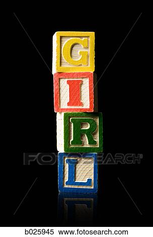 nursery blocks spelling "girl" View Large Photo Image Stock Photography - nursery blocks spelling "girl". Fotosearch