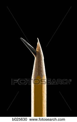 Stock Image - pencil with a broken lead tip. Fotosearch