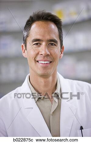 Stock Image - pharmacist at work. Fotosearch