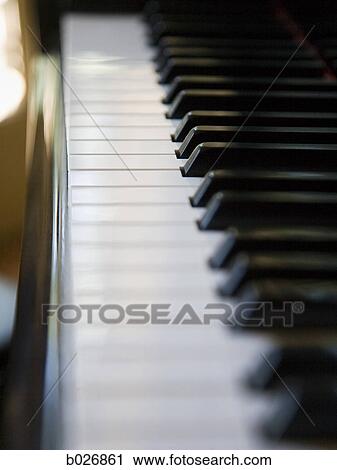 Stock Image - piano keys. Fotosearch