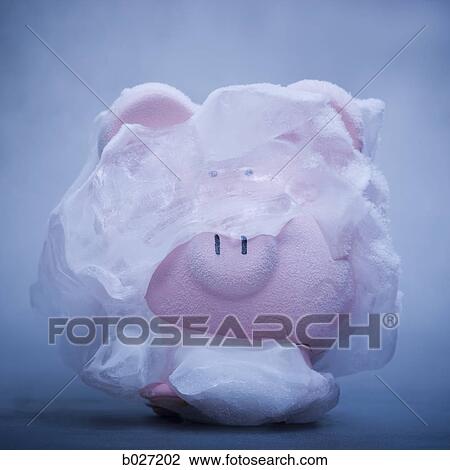 piggy bank covered in ice View Large Photo Image Stock Image - piggy bank covered in ice. Fotosearch