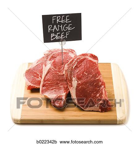 Stock Image - pile of beef steaks. Fotosearch