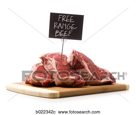 Stock Image - pile of beef steaks. Fotosearch