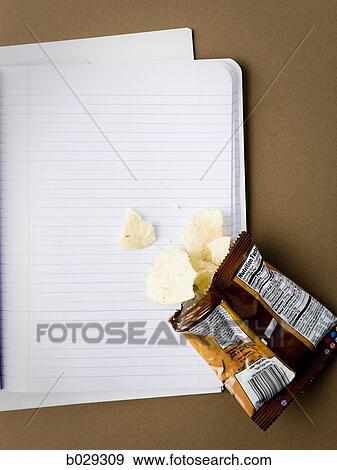 potato chips and a notebook View Large Photo Image Stock Photo - potato chips and a notebook. Fotosearch