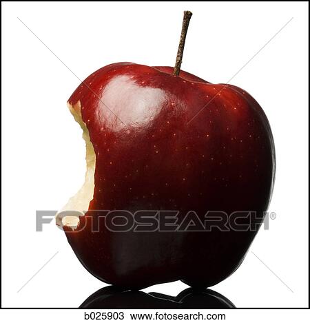 red apple with a bite out of it View Large Photo Image Stock Image - red apple with a bite out of it. Fotosearch