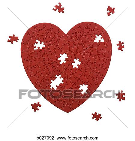 red heart shaped jigsaw puzzle on a white background View Large Photo Image Stock Image - red heart shaped jigsaw puzzle on a white background. Fotosearch