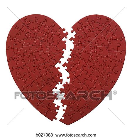 red heart shaped jigsaw puzzle on a white background View Large Photo Image Stock Photo - red heart shaped jigsaw puzzle on a white background. Fotosearch