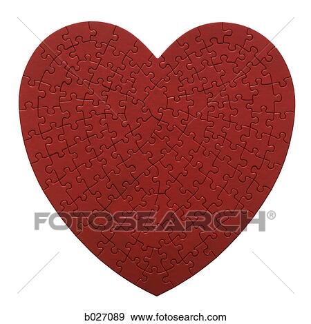 red heart shaped jigsaw puzzle on a white background View Large Photo Image Stock Photo - red heart shaped jigsaw puzzle on a white background. Fotosearch