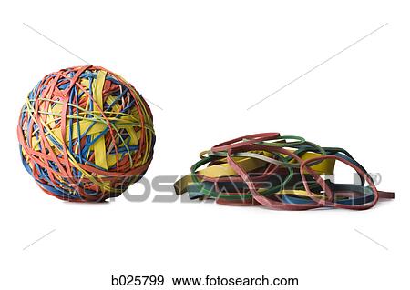 rubber band ball next to a pile of rubber bands View Large Photo Image Stock Photo - rubber band ball next to a pile of rubber bands. Fotosearch