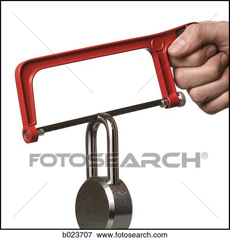 sawing through a padlock View Large Photo Image Stock Photo - sawing through a padlock. Fotosearch