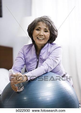senior woman working out View Large Photo Image Stock Image - senior woman working out. Fotosearch
