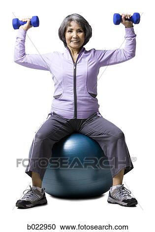 senior woman working out View Large Photo Image Stock Image - senior woman working out. Fotosearch