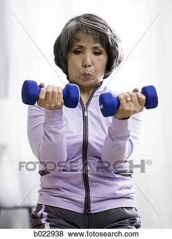senior woman working out View Large Photo Image Stock Photo - senior woman working out. Fotosearch