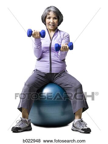 senior woman working out View Large Photo Image Stock Photo - senior woman working out. Fotosearch