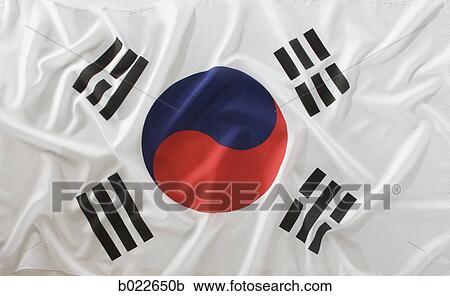 Stock Image - south korean flag. Fotosearch
