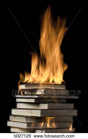 stack of books on fire View Large Photo Image Stock Photo - stack of books on fire. Fotosearch