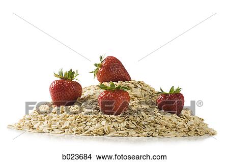 strawberries and oats View Large Photo Image Picture - strawberries and oats. Fotosearch