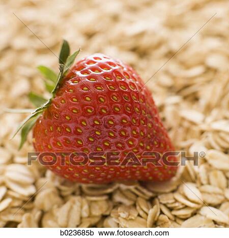 strawberries and oats View Large Photo Image Stock Image - strawberries and oats. Fotosearch