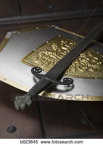 Stock Photography - sword and shield. Fotosearch