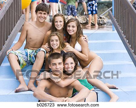 teenagers at a waterpark View Large Photo Image Stock Image - teenagers at a waterpark. Fotosearch